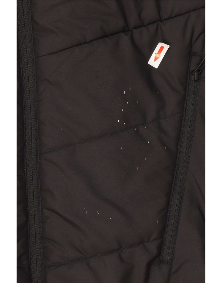 Puma Veste matelassée à capuche graphique pour hommes UK 36 Small Noir Polyester