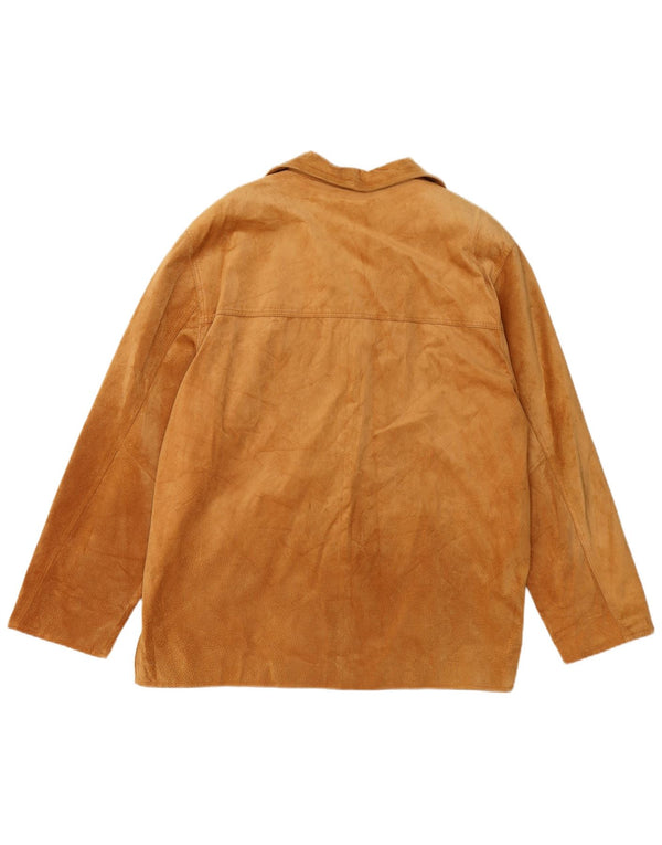 Vera Pelle Veste surdimensionnée en daim pour femme IT 48 XL Cuir beige