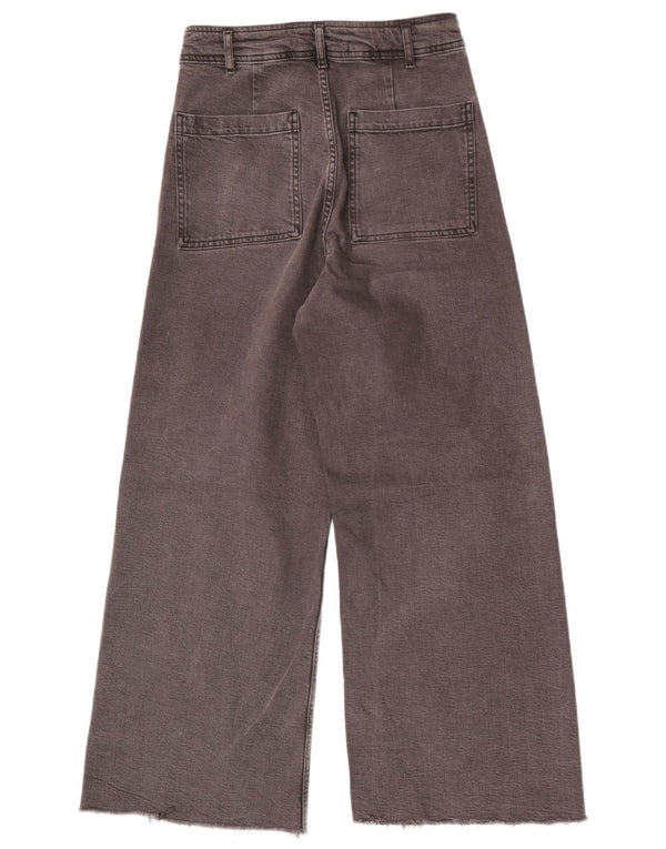 Zara Womens The Marine Jean large taille haute EU 40 Medium W30 L29 Gris