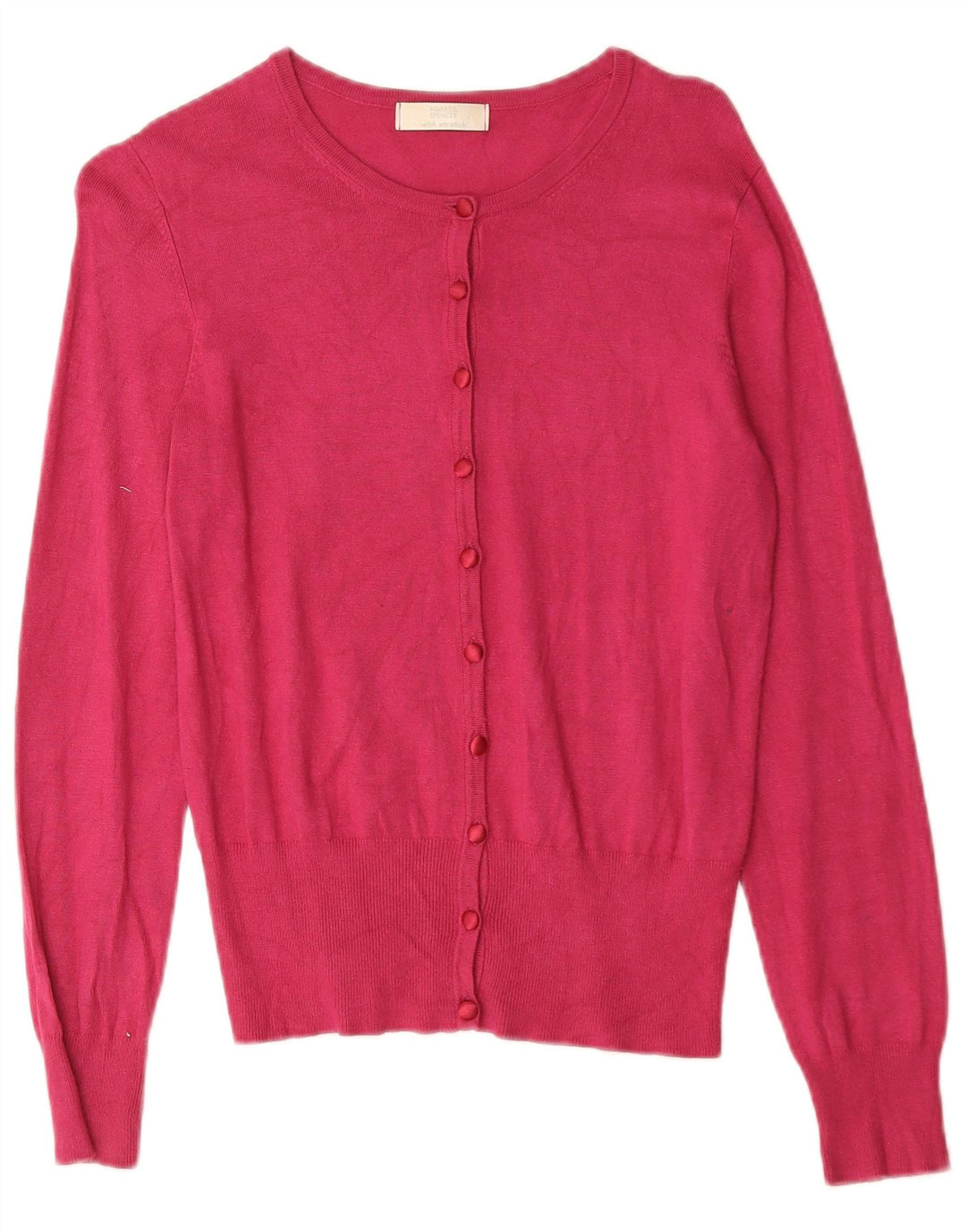 Marks & Spencer Pull Cardigan Femme UK 10 Petite Viscose Rose