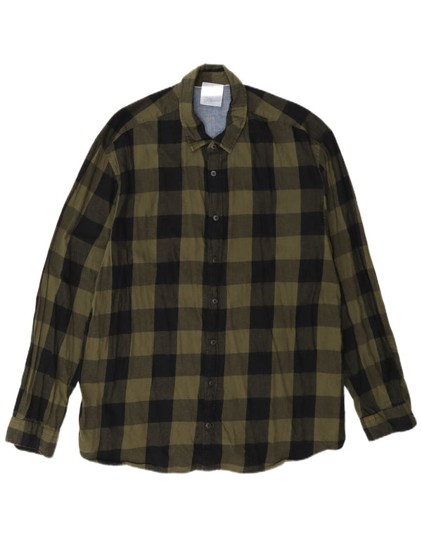 Jack & Jones Chemise Flanelle Homme XL Vert Vichy Coton