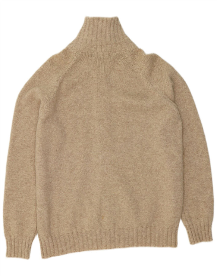 Zara Homme Cardigan Pull Large Beige Laine