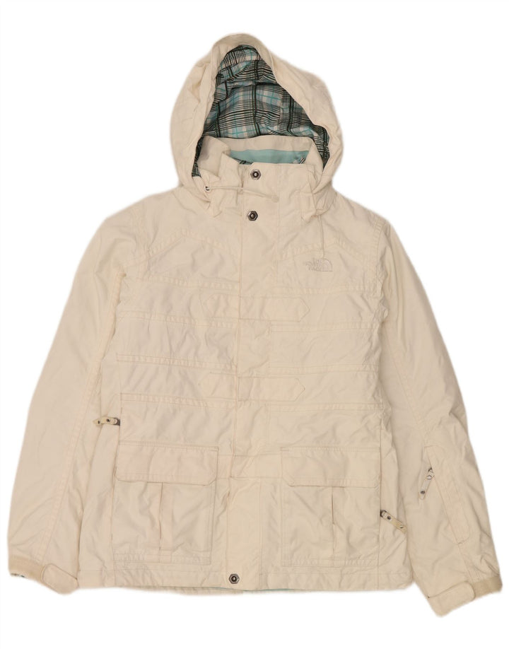 The North Face Veste de ski à capuche pour femme UK 10 Small Blanc Polyester