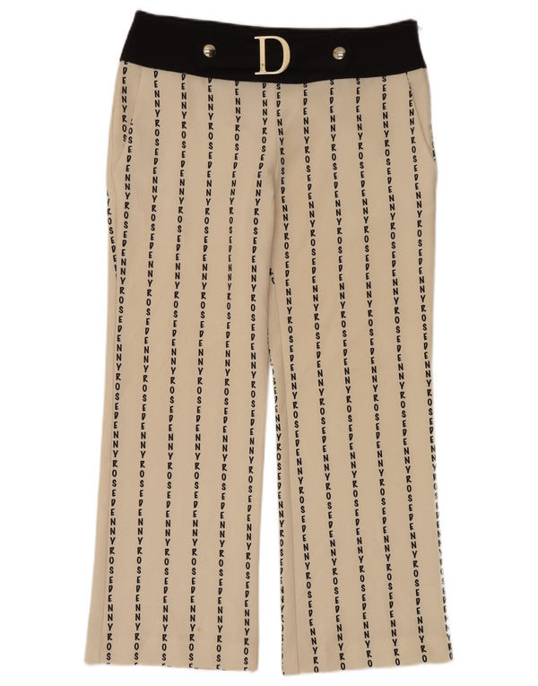 Denny Rose Pantalon décontracté graphique pour femme IT 44 Medium W32 L28 Beige