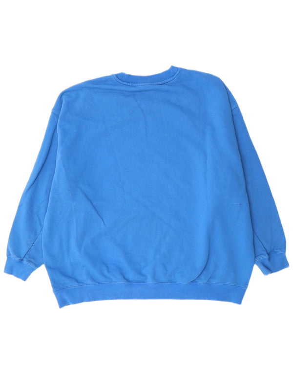 ADIDAS Sweat-shirt surdimensionné pour femme UK 14 Grand coton bleu