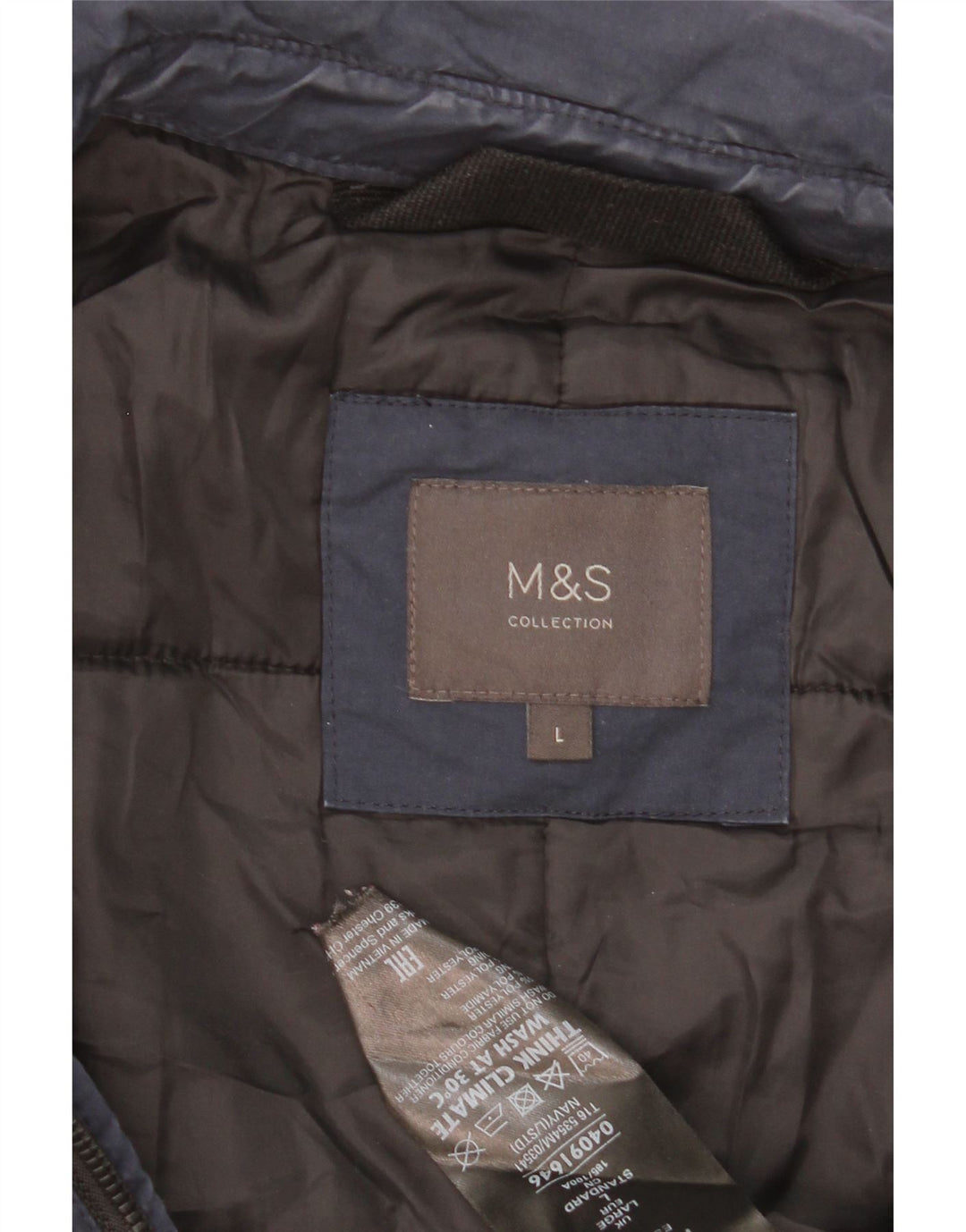 Marks & Spencer Veste coupe-vent pour homme UK 40 Large Bleu marine Polyester