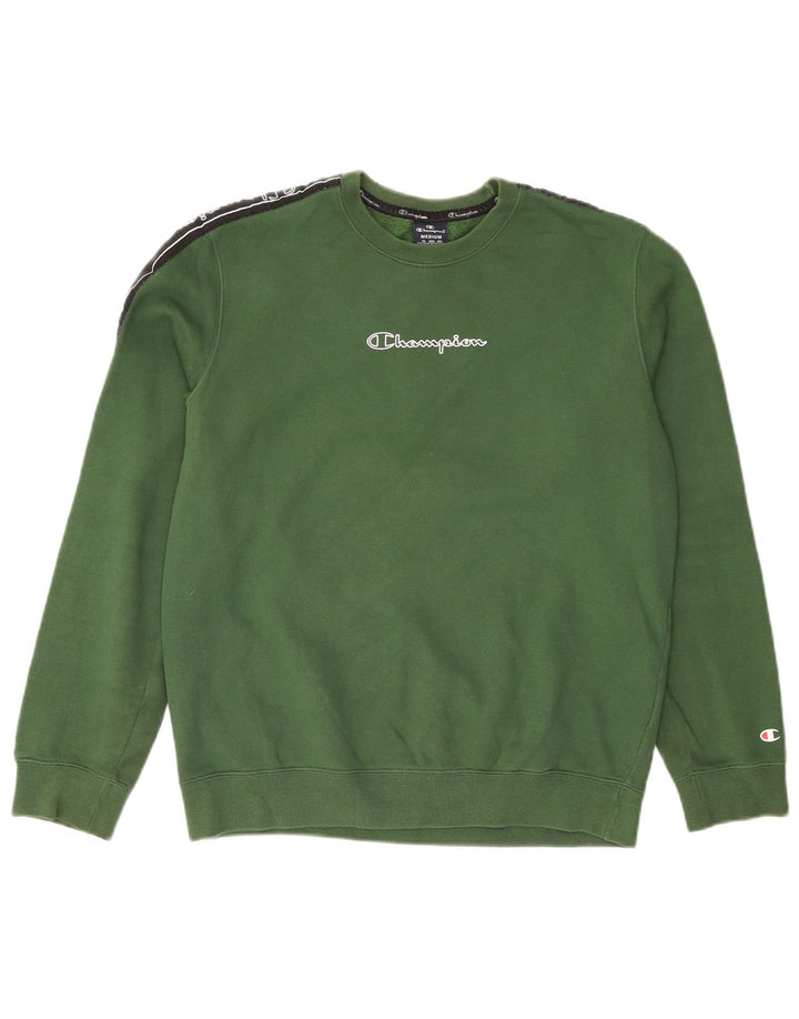 Champion Sweat-Shirt Graphique Homme Vert Moyen Coton