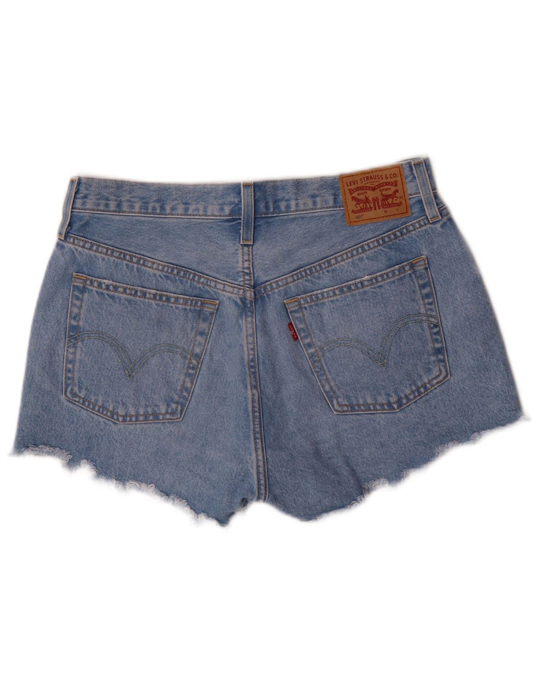 Levi's 501 Denim Hot Pants W29 Femme Bleu Moyen Coton
