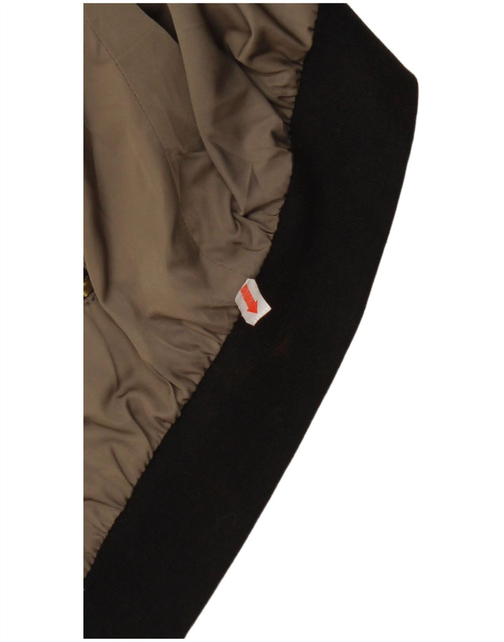 ZARA Veste bomber surdimensionnée pour femme UK 10 Petit coton vert