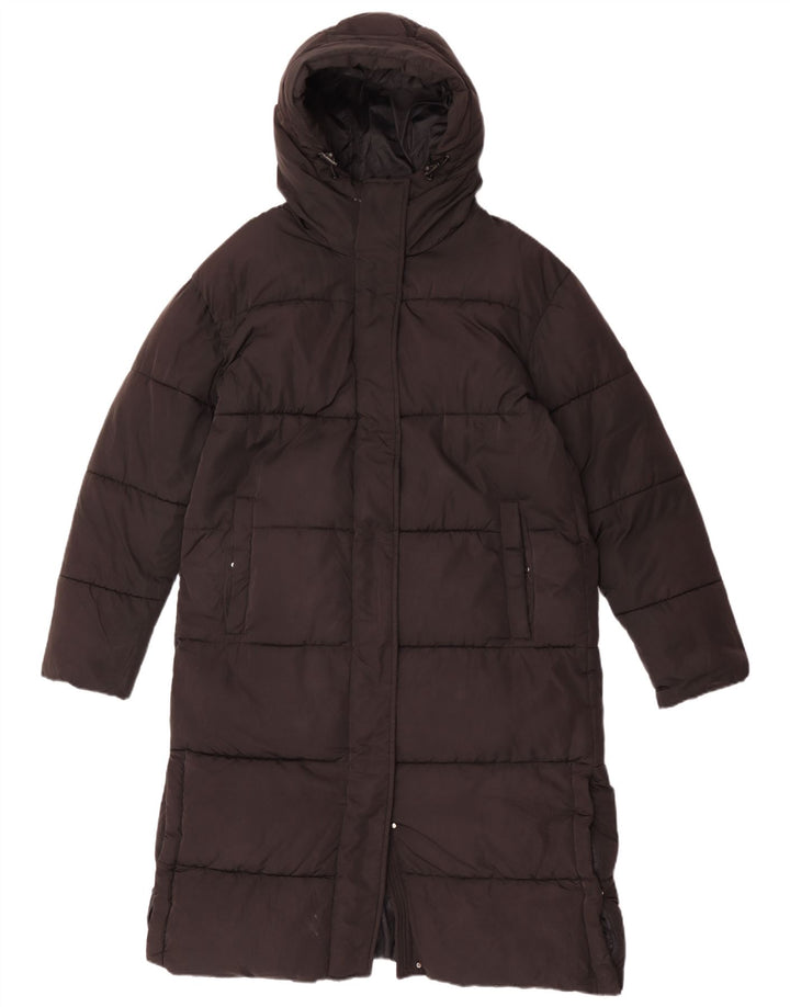 Superdry Manteau matelassé surdimensionné à capuche pour femme UK 10 Small Noir Polyester
