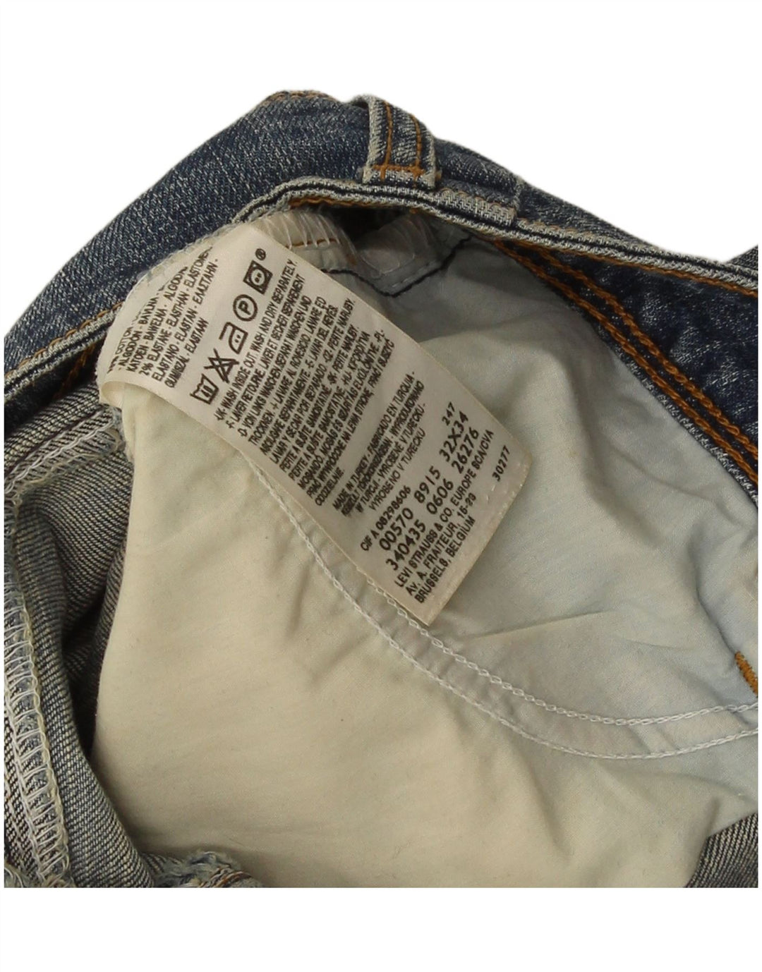 Levi's Jean Droit 570 Femme W32 L31 Bleu Coton