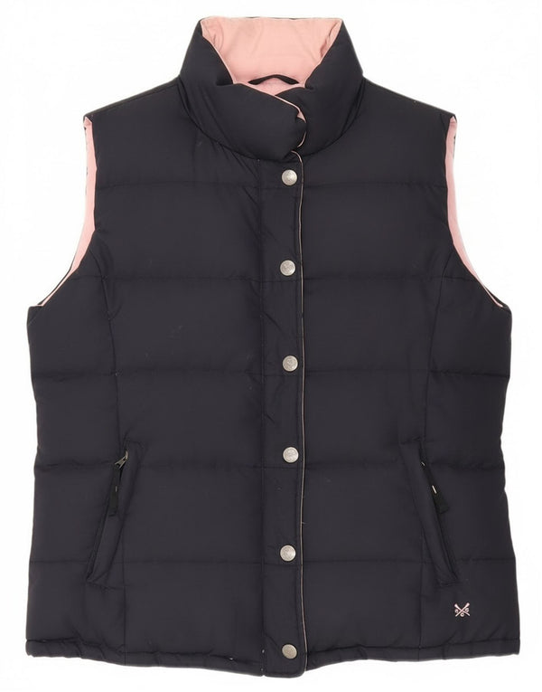 Crew Clothing Gilet rembourré réversible pour femme UK 14 Large Bleu marine