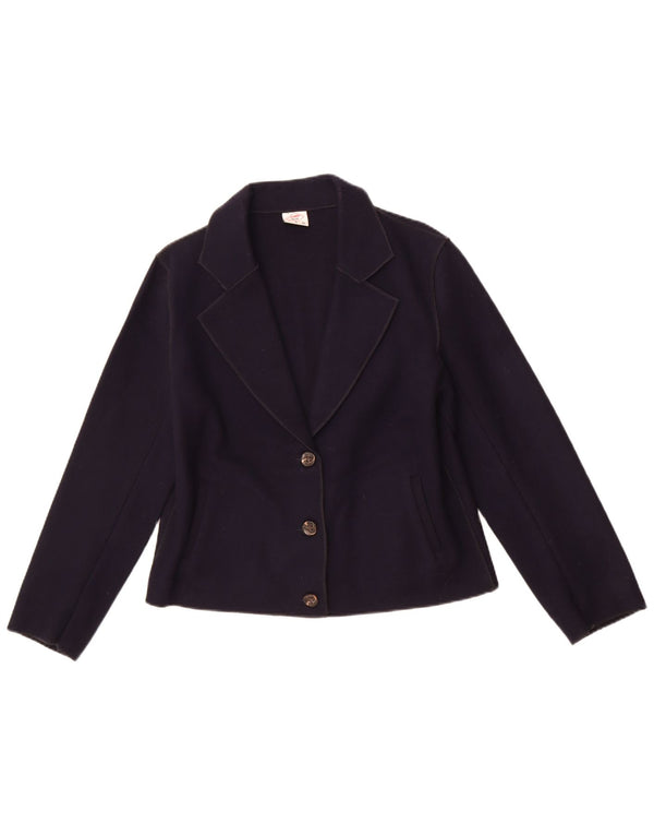 Lee Cooper Veste blazer à 3 boutons pour femme UK 12 Bleu marine moyen Polyester