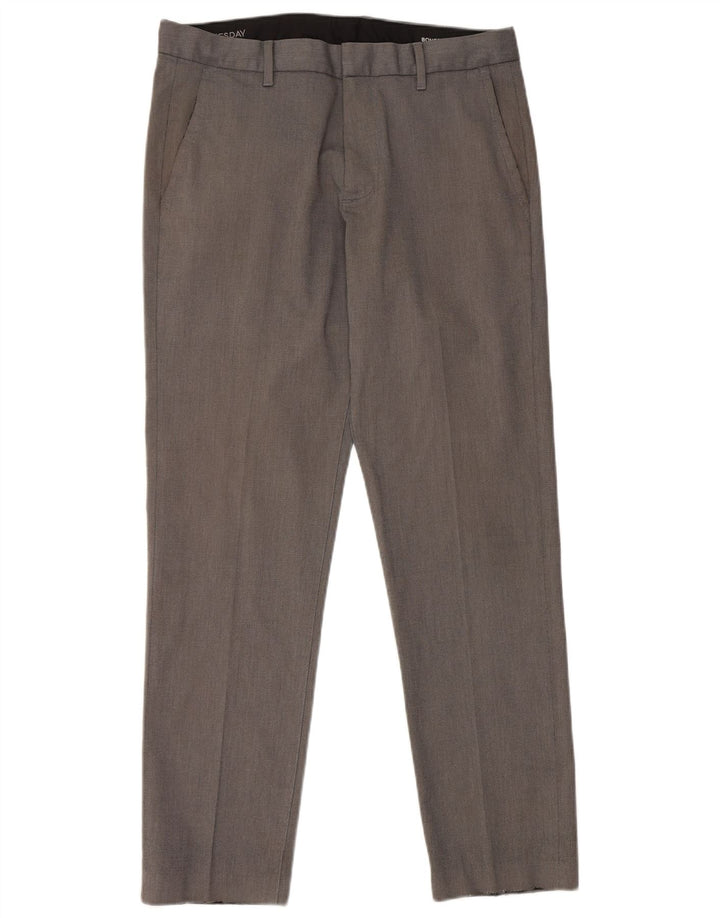 BONOBOS Pantalon décontracté slim homme W31 L30 Gris Coton
