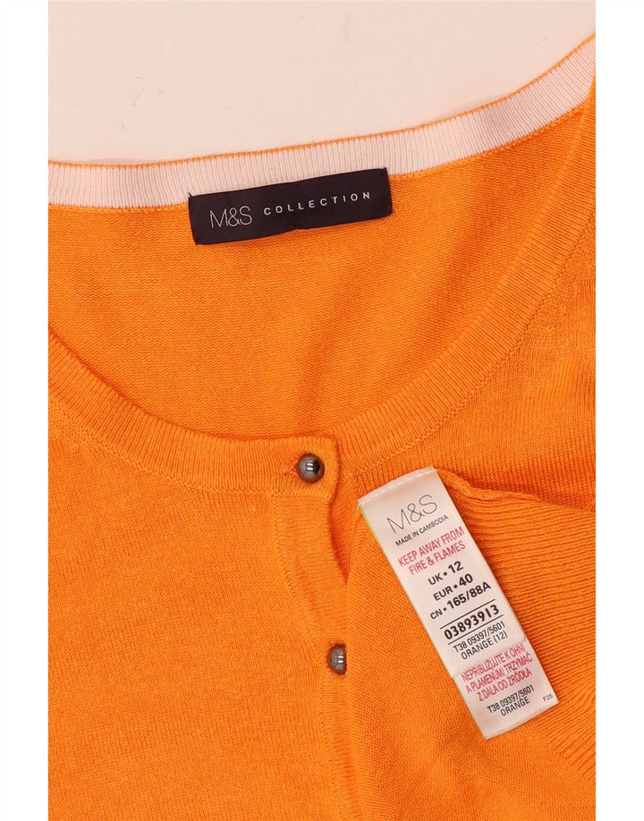 Marks & Spencer Cardigan pour femme en viscose orange moyen UK 12