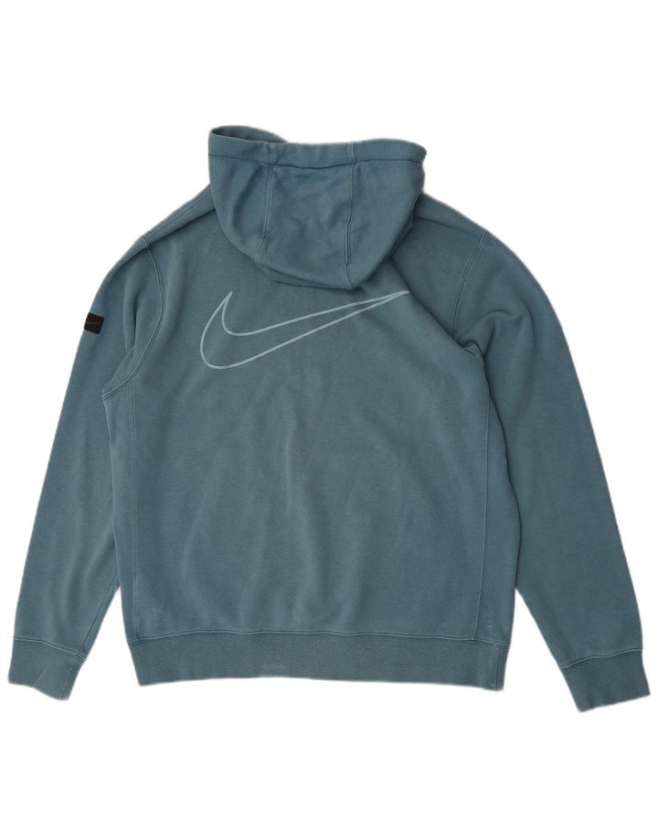 Nike Pull à capuche graphique en coton bleu moyen pour homme
