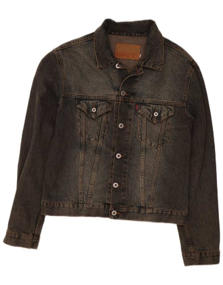 MET Veste en Jean Femme UK 12 Coton Bleu Moyen