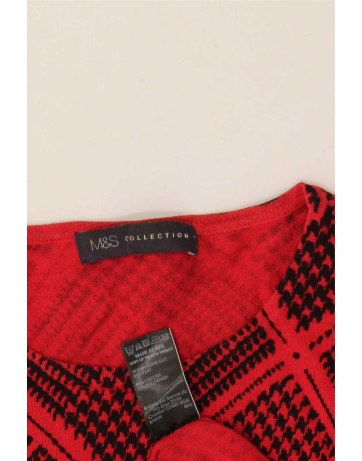 Marks & Spencer Pull col bateau pour femme UK 12 Rouge moyen