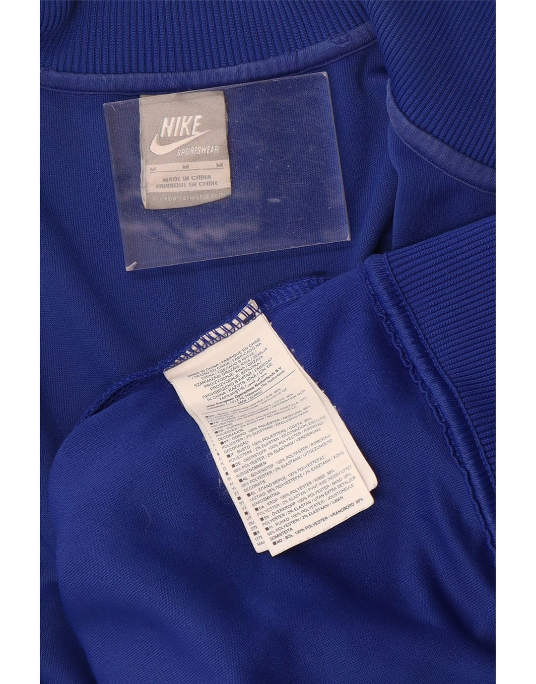 NIKE Veste de survêtement graphique pour homme en polyester color block bleu moyen