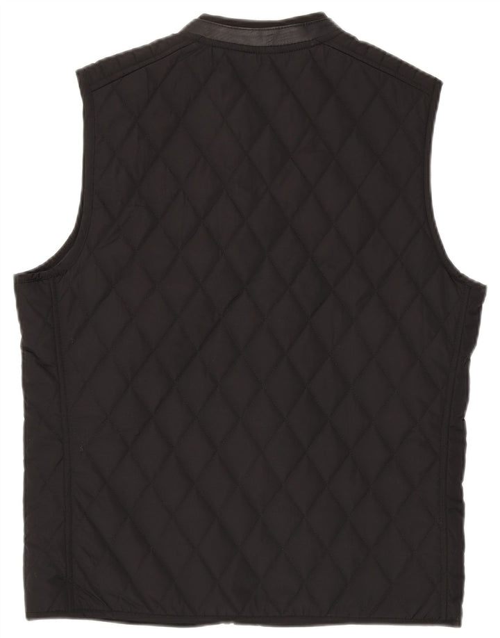 Zara Gilet matelassé pour homme UK 38 Medium Noir Polyester