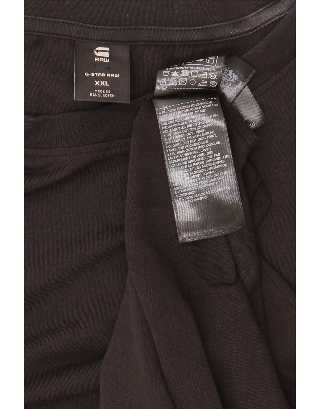 G-STAR T-Shirt Homme Top 2XL Coton Noir