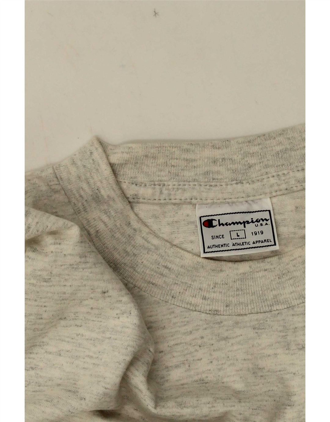 Champion T-Shirt Homme Haut Large Gris Moucheté
