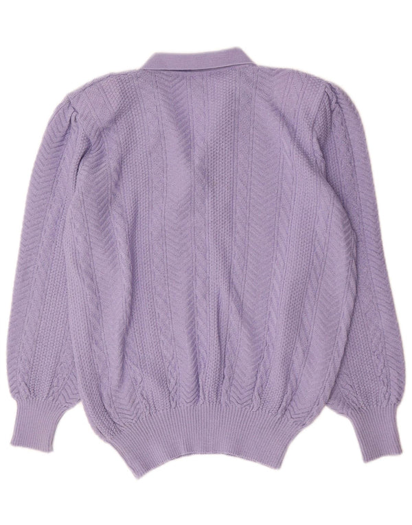 Christian Dior Pull col châle pour femme UK 18 XL Coton violet