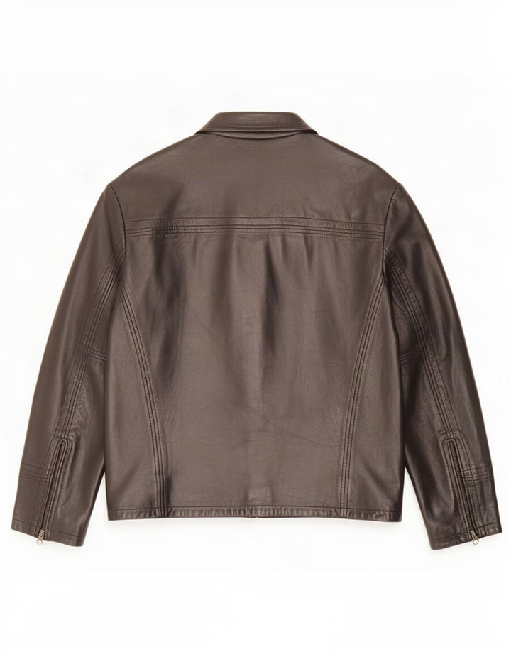 Conbipel Veste en Cuir Homme IT 48 Moyen Noir