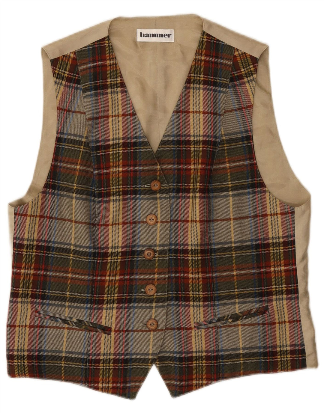 Hammer Gilet Femme EU 38 Moyen Carreau Multicolore