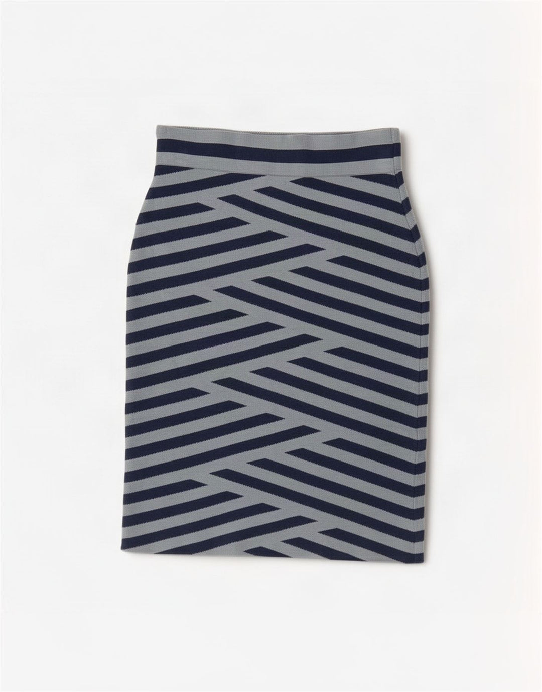 BCBGMAXAZRIA Jupe crayon femme Medium W26 Rayonne rayée bleue