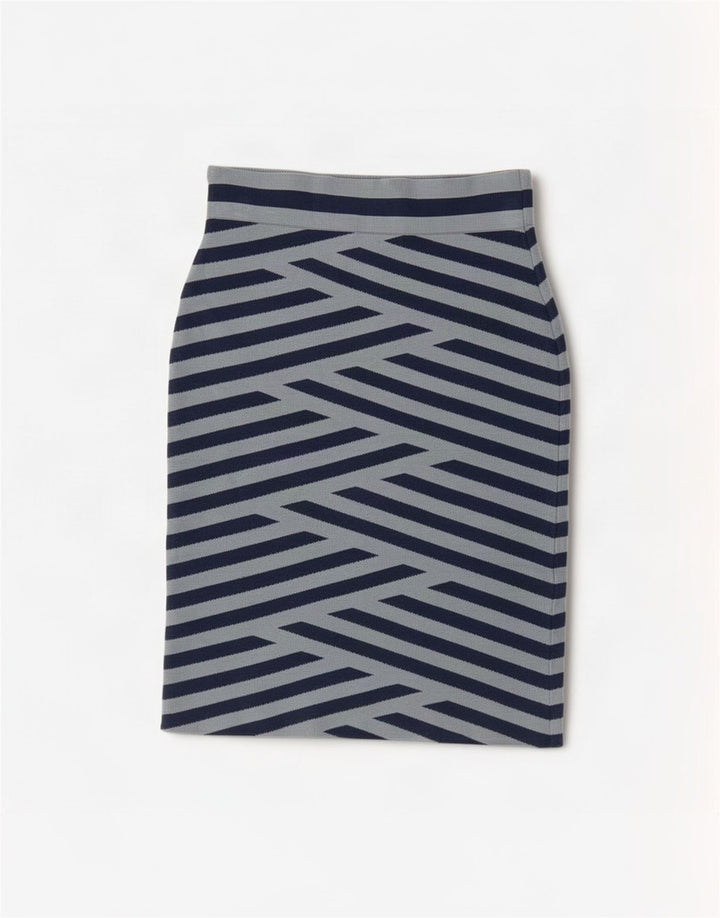 BCBGMAXAZRIA Jupe crayon femme Medium W26 Rayonne rayée bleue