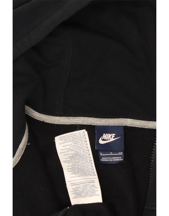 NIKE Pull à capuche zippé pour homme Petit coton noir