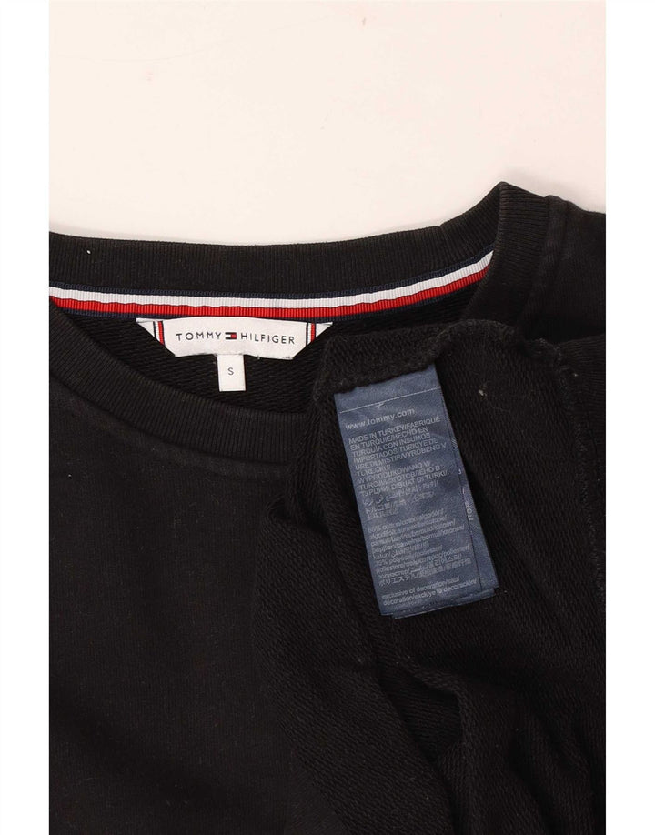 Tommy Hilfiger Sweat-shirt pour homme en coton noir Small