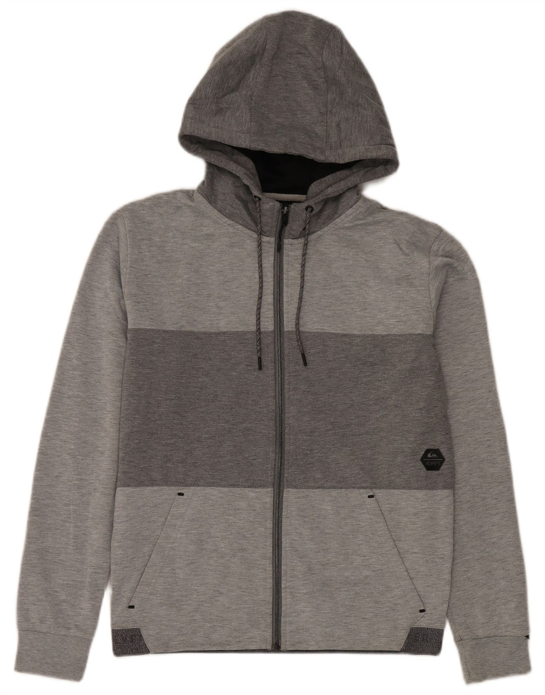Quiksilver Pull à capuche zippé pour homme Petit Gris Colorblock Polyester