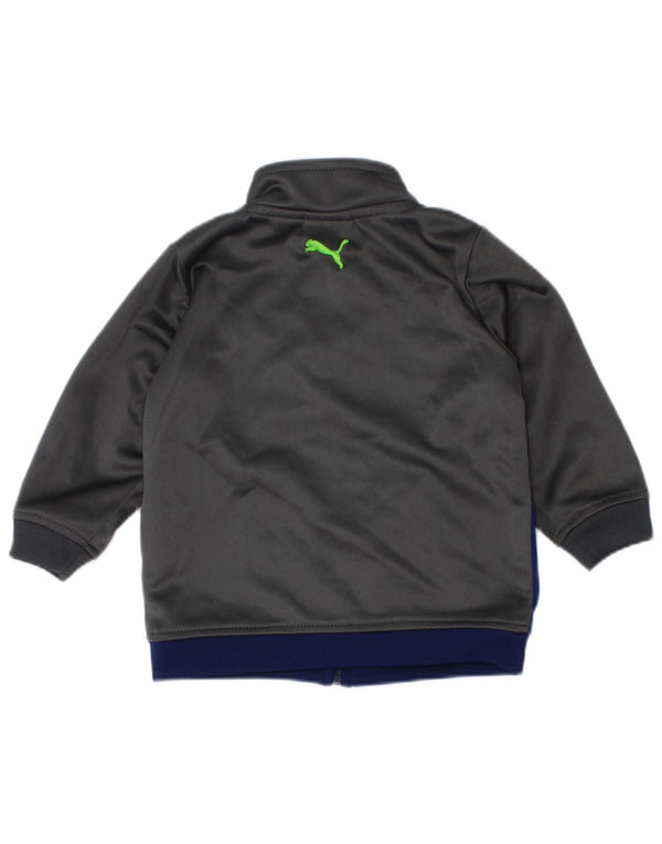 Puma Veste de survêtement graphique pour bébé garçon 6-9 mois Gris color block