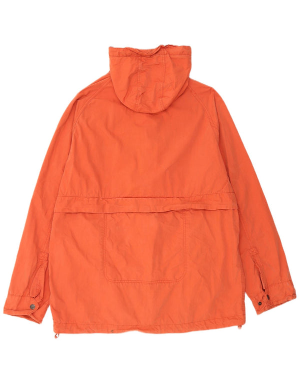 Fat Face Veste coupe-vent à capuche pour homme UK 40 Large Orange Coton