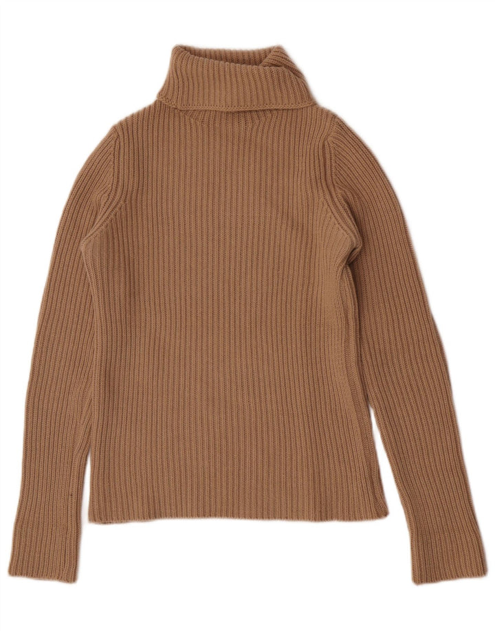 Stefanel Pull col roulé pour femme UK 12 Laine marron moyen