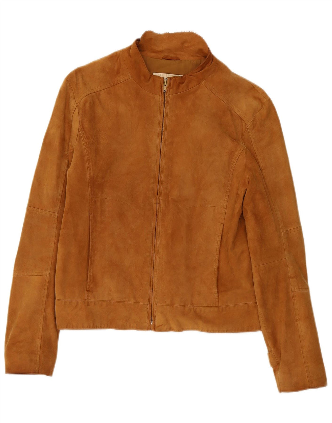 Conbipel Veste Bomber en Daim Femme UK 10 Petit Cuir Beige