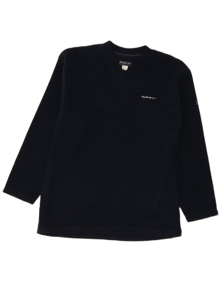 Reebok Pull Polaire Homme Bleu Marine Moyen Polyester
