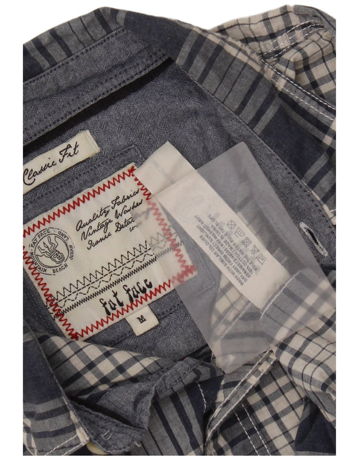 Chemise Classique Homme Fat Face Coton à Carreaux Bleu Marine Moyen