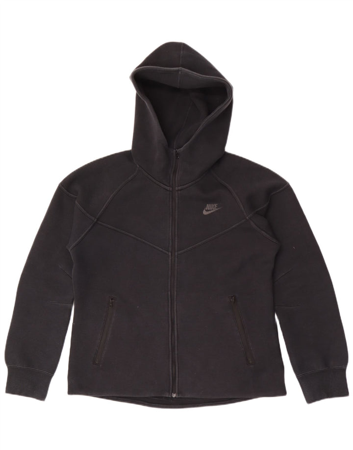 Nike Sweat à capuche zippé pour homme en coton noir moyen