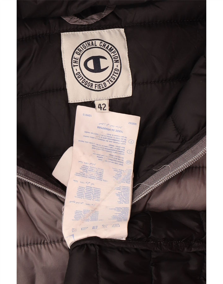CHAMPION Manteau matelassé à capuche pour femme IT 42 Gris Moyen Polyamide