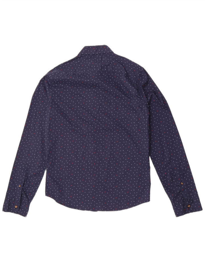 Hollister Chemise Homme Bleu Marine Moyen Spotted Cotton