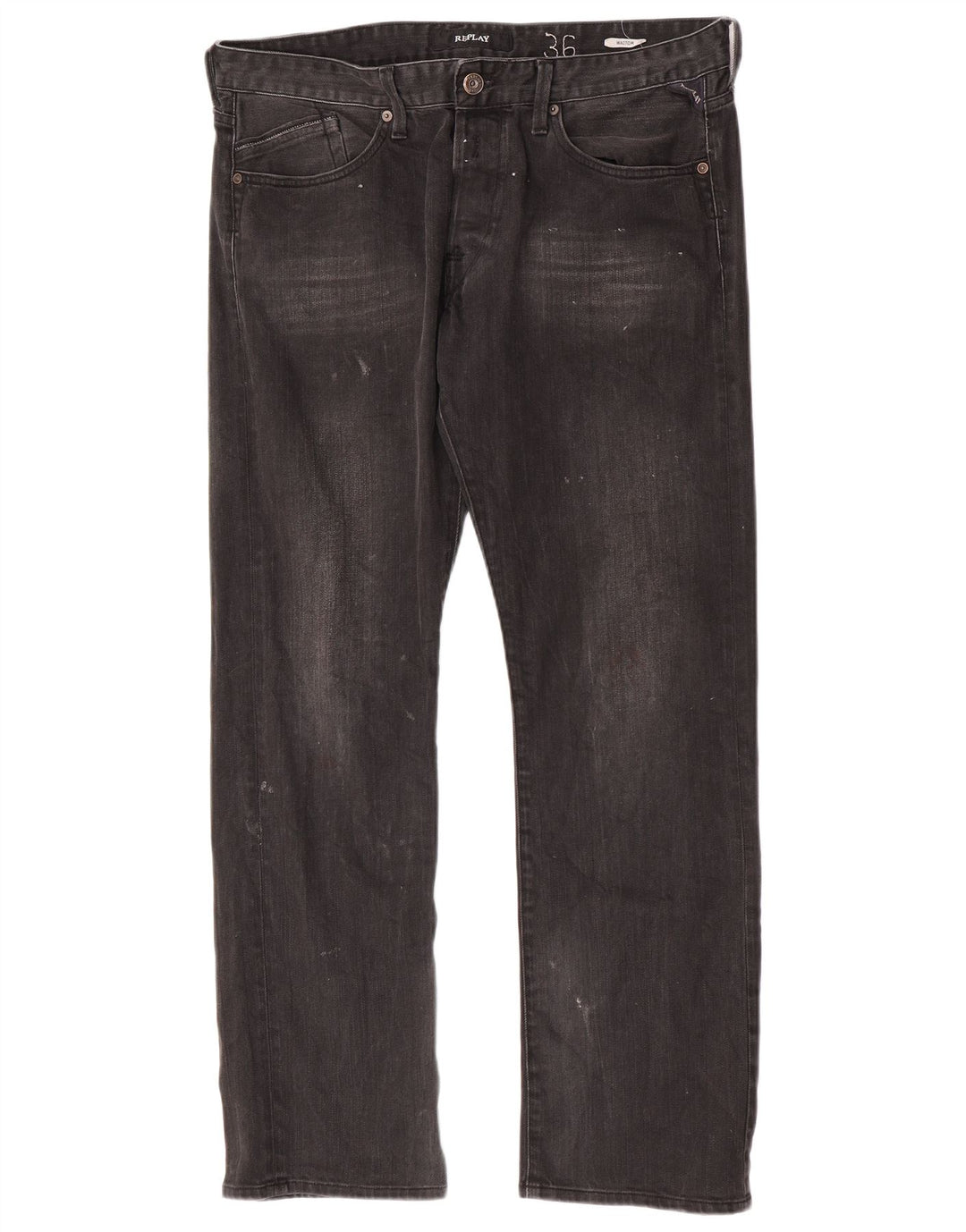 Replay Jean Droit Waitom Homme W36 L32 Noir Coton