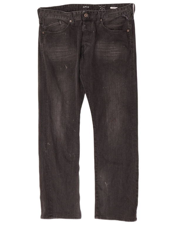 Replay Jean Droit Waitom Homme W36 L32 Noir Coton