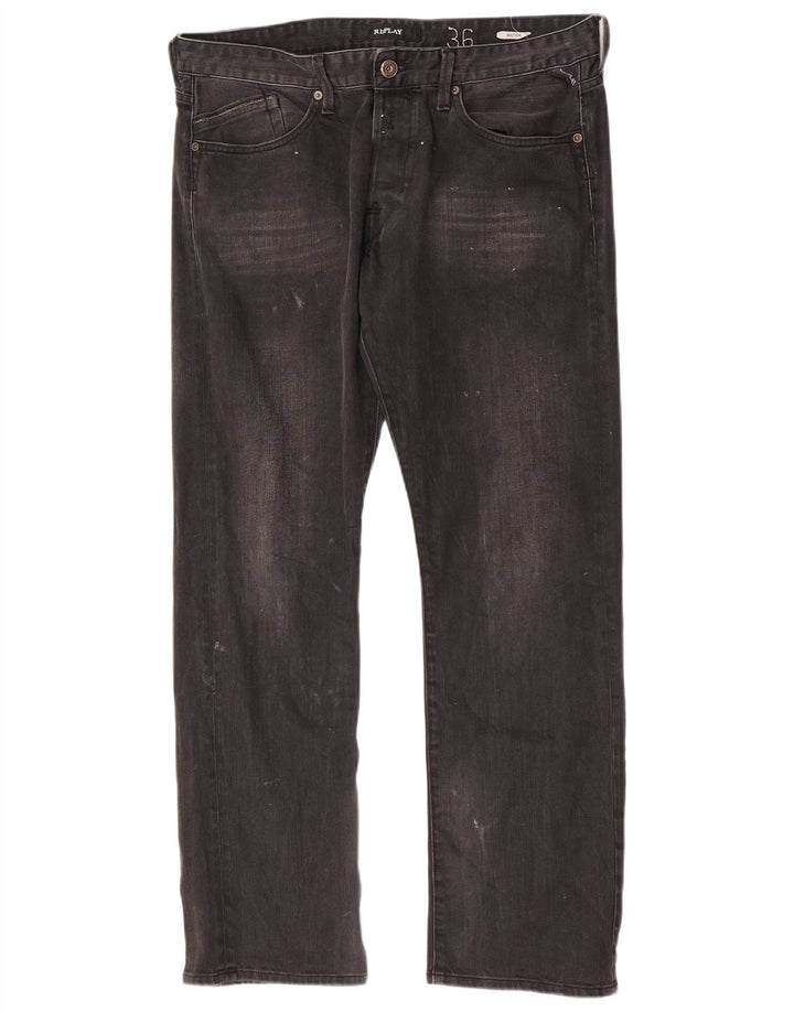 Replay Jean Droit Waitom Homme W36 L32 Noir Coton