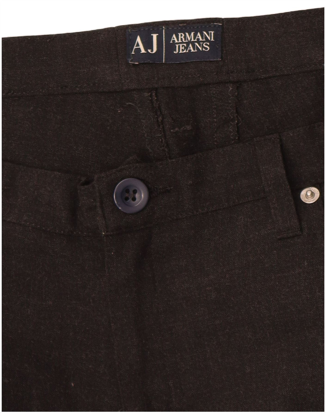 Armani Pantalon décontracté droit pour femme W36 L27 Marron