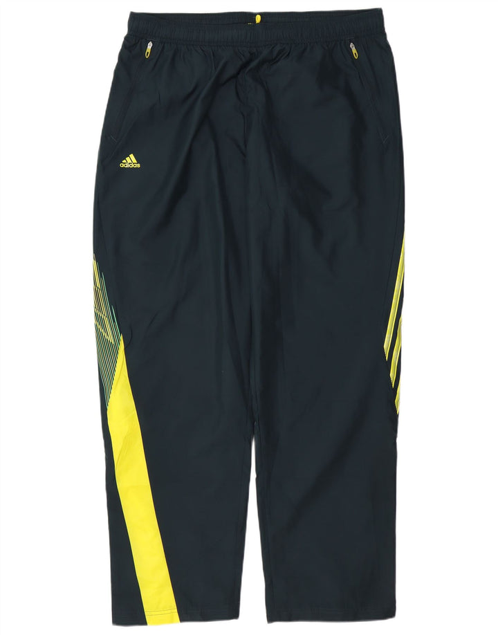 ADIDAS Pantalon de survêtement Climalite pour hommes, grand, bleu marine, colour block