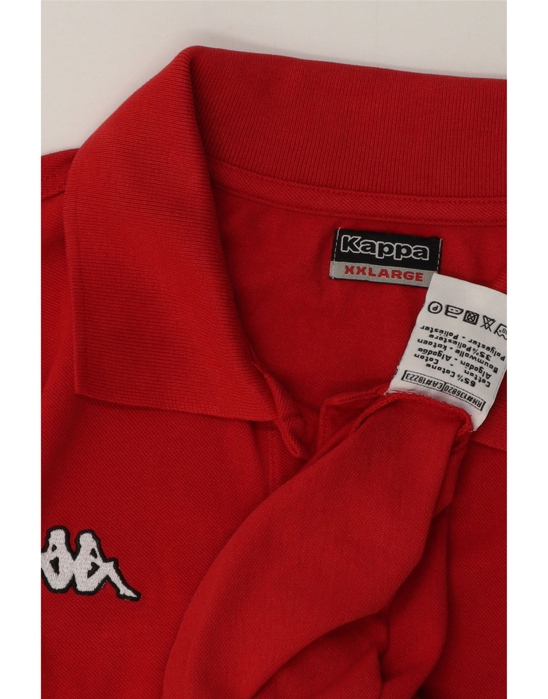 Kappa Polo Homme 2XL Rouge Coton