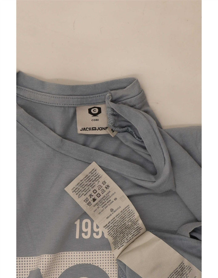 Jack & Jones T-Shirt Graphique Homme Bleu Moyen Coton